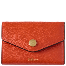 Mulberry Folded Multi-Card Wallet Coral Orange